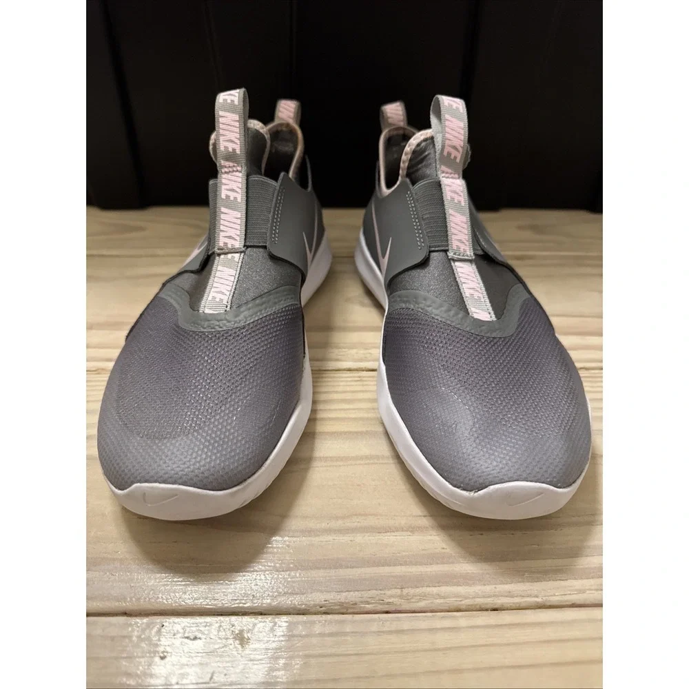 Nike Flex Runner Youth Shoes Slip On, Fabric Upper 7Y, Gray Pink